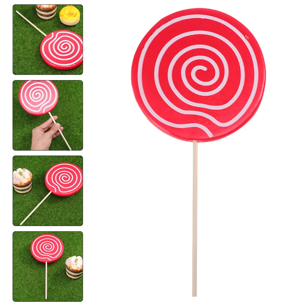 

2 Pcs Organic Candy Kids Swirl Lollipop Christmas Lollipop Ornament Fake Candy Party Favors Fake Lollipop Lollipop Model
