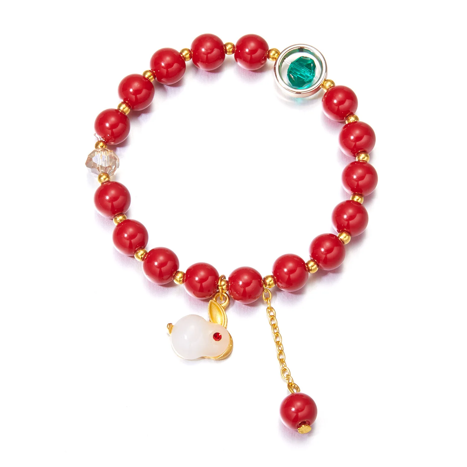 

10 шт., новый модный эластичный браслет с бусинами в виде кролика