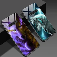 wolf animal tempered glass funda for samsung galaxy s22 s21 s20 fe ultra s10 s9 s8 plus 5g s10e note 20 10 lite 9 phone case