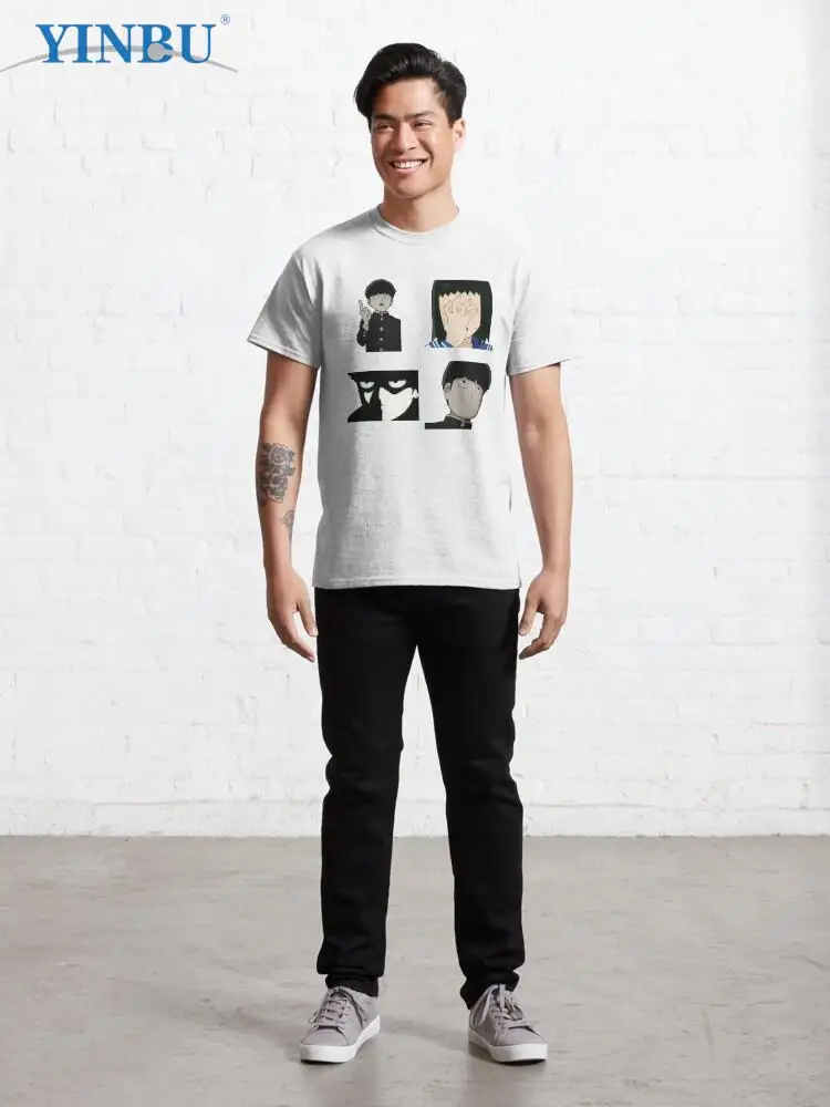 

[ SALE ] Mob Psycho 100 Stickers 28 High quality Unisex t shirts YINBU brand 2023 t-shirt Graphic Tee