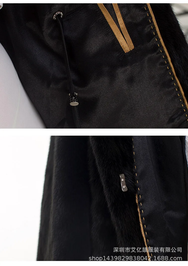 Women's real mink fur coat Women's mink fur coat Genuine long fur coat Ladies winter oversized 6xl 5xl 7xl natura fur coat