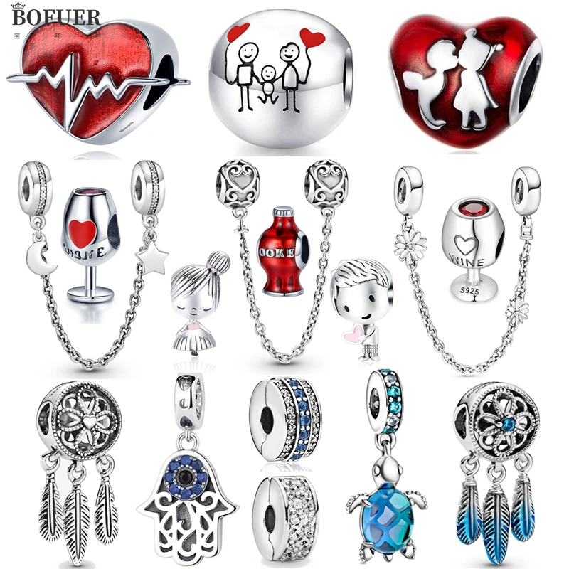 

2022 Hot Sale Sister Charm Mother Love Original Design Bule Beads Fit beads Charm 925 Silver Bracelet Ladies DIY Beads Jewelry