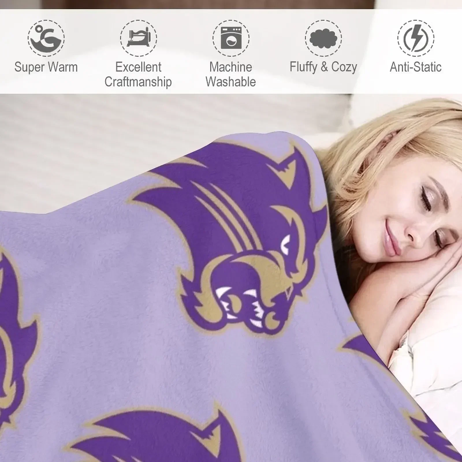Фото Плед Western Carolina Catamounts, постельное белье, плюшевый плед для косплея и аниме, для дивана, тонкие роскошные пледы и покрывала. №4