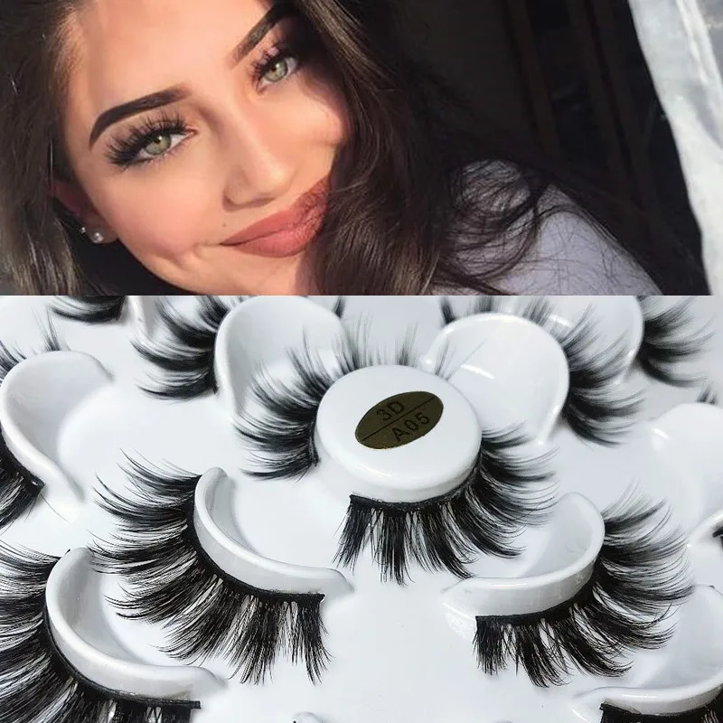

Mink lashes 5/7/10 Pairs 3D Mink Lashes Volume Natural False Eyelashes cross cat eye Beauty Makeup False eye lashes Extended
