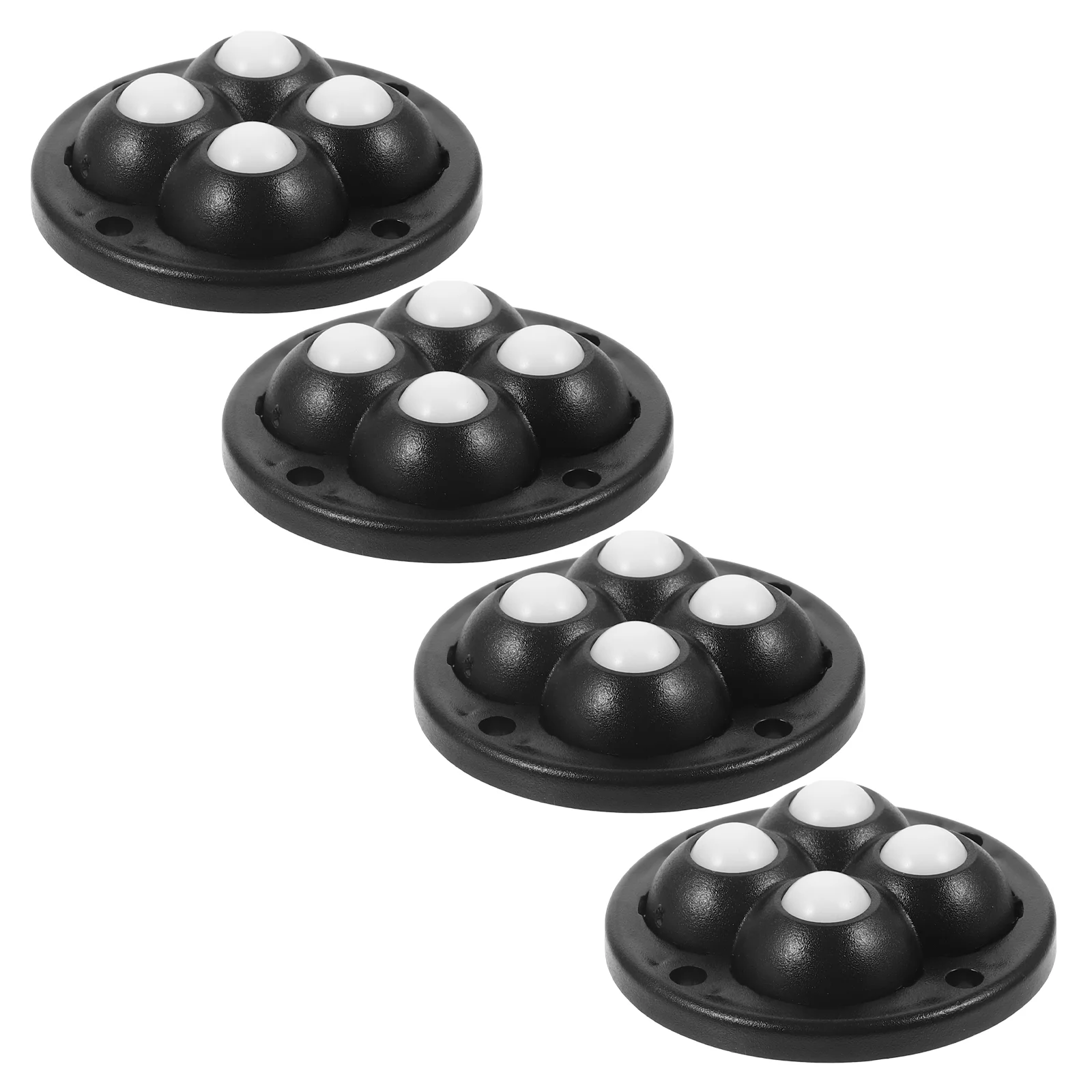 

4 Pcs Self Adhesive Casters Trash Can Wheels Bin Mini Appliances Swivel Pulley Small