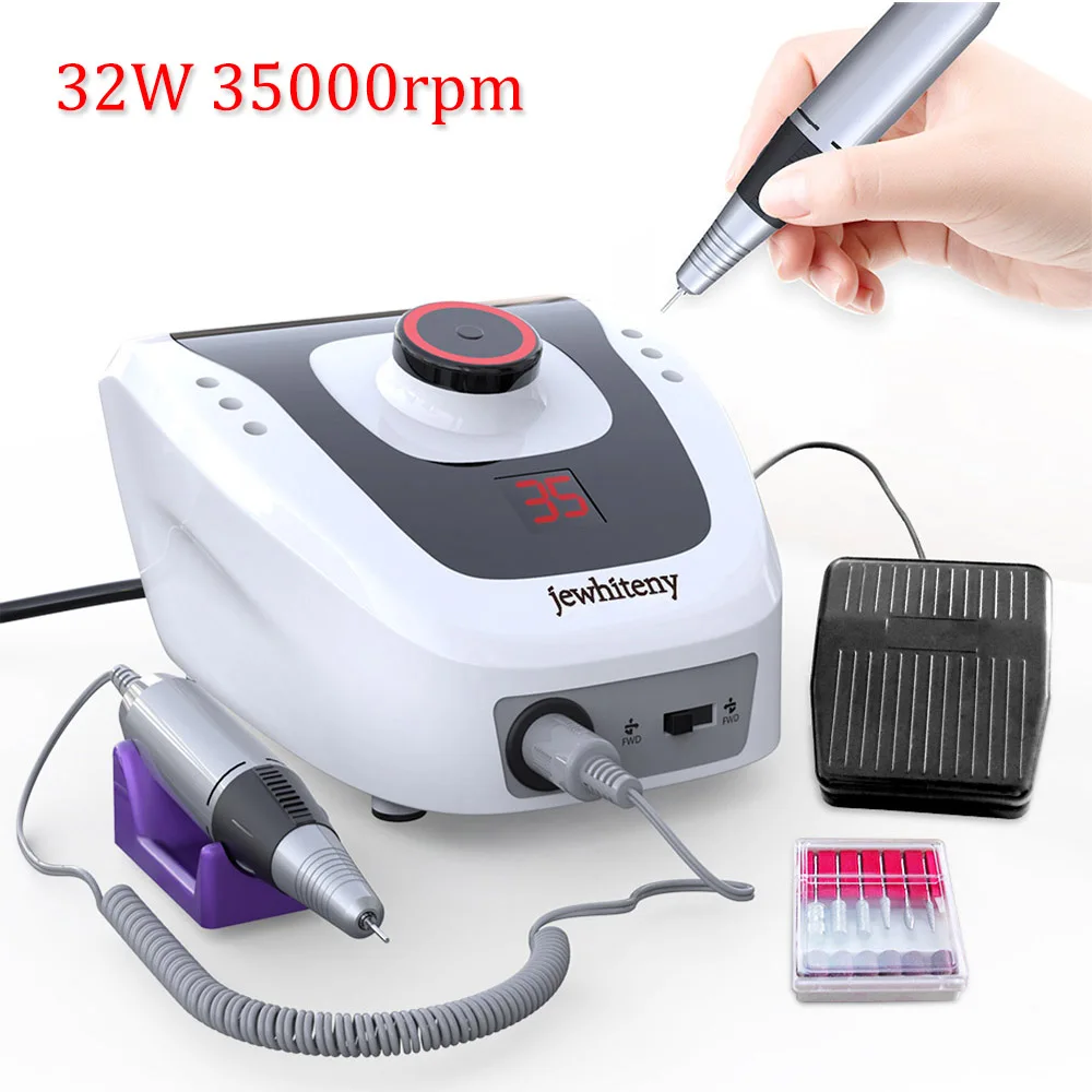 Electric Nail Drill Machine Tools 35000RPM 32W Acrylic File Cutter Manicure Pedicure Bits |