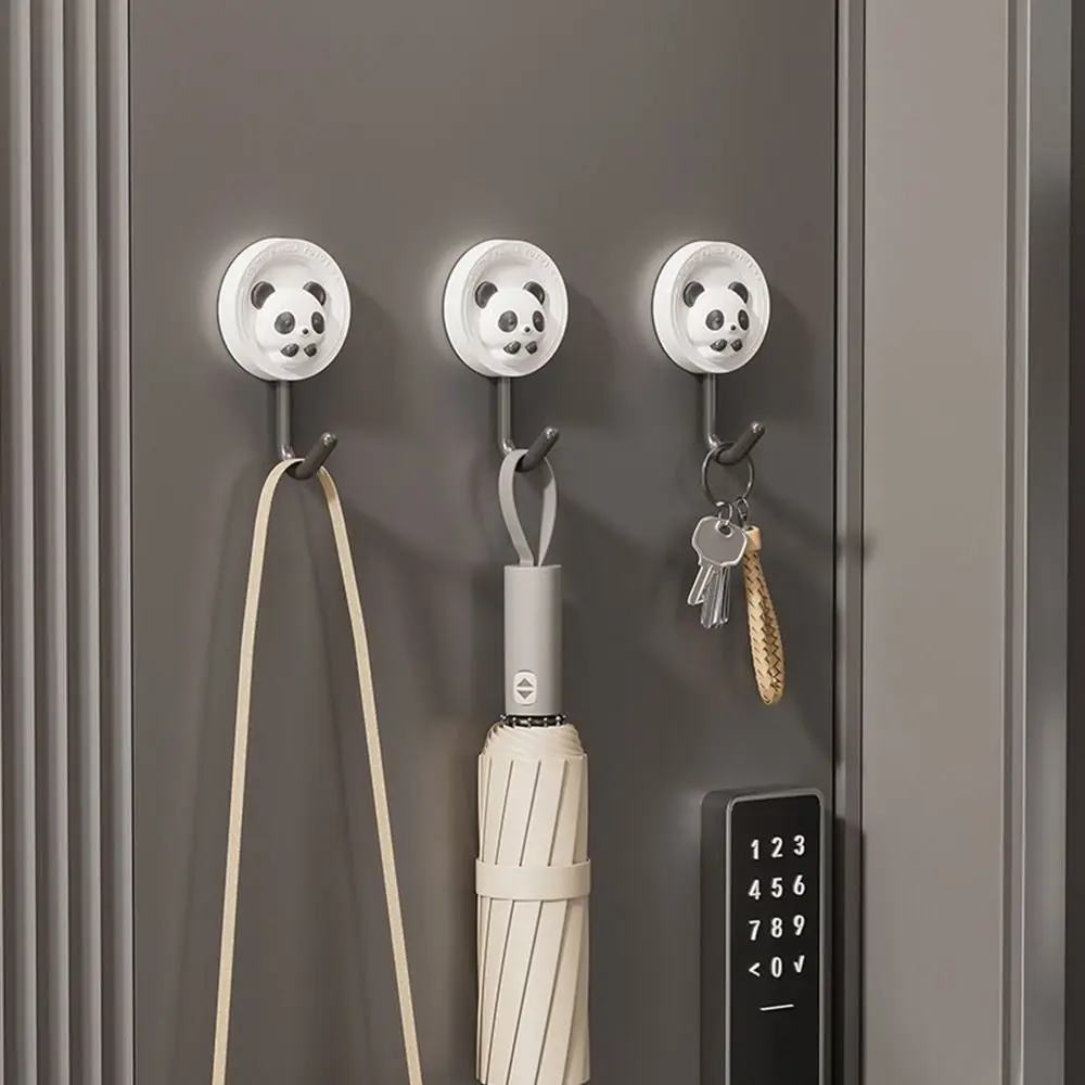 2/3 шт. пластиковые квадратные крючки в виде панды настенные клейкие с милой