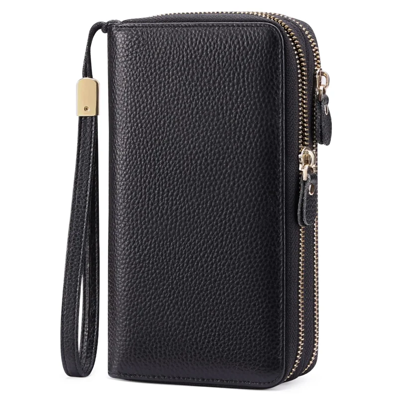 

RFID Blocking Zip Wallet for Women Credit Card Cluch Holder Phone Wristlet Wallet