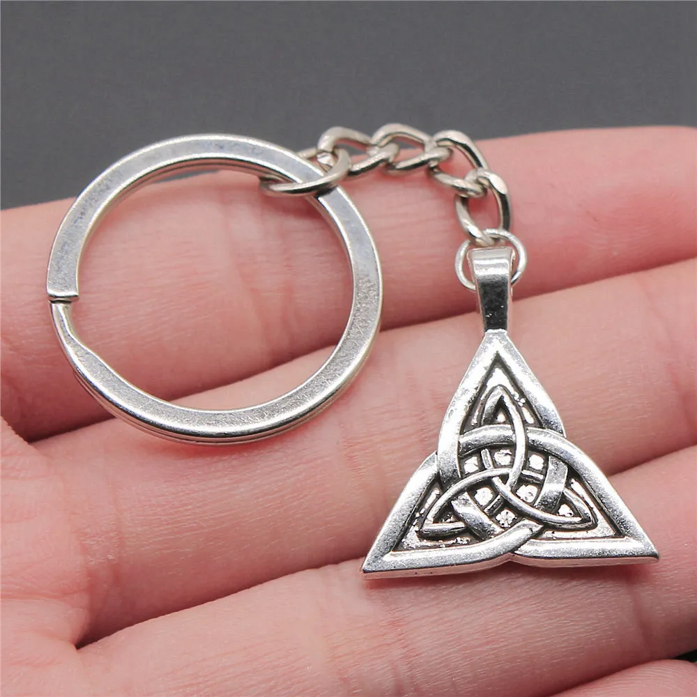 1 шт. двухсторонняя Triquetra брелоки с символами женская подвеска для ногтей