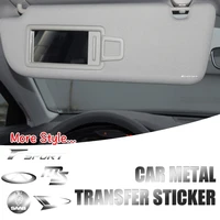 10pcs car styling 3d nickel emblem car interior stickers accessories for dodge journey ram challenger caliber nitro charger srt