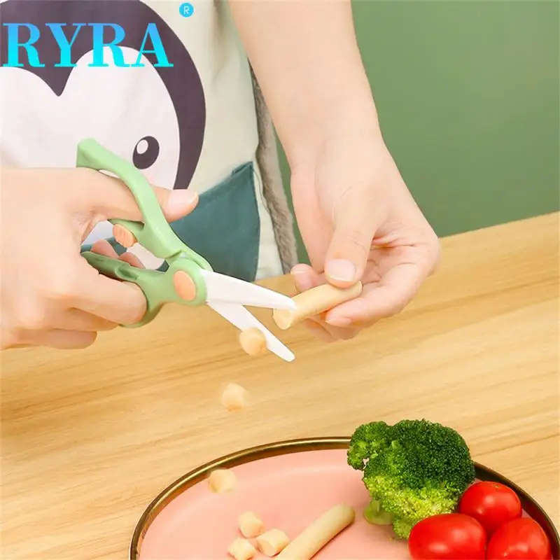 

Портативные дополнительные пищевые ножницы, безопасный замок безопасности, Детские Керамические ножницы для резки мяса, ножницы для детск...