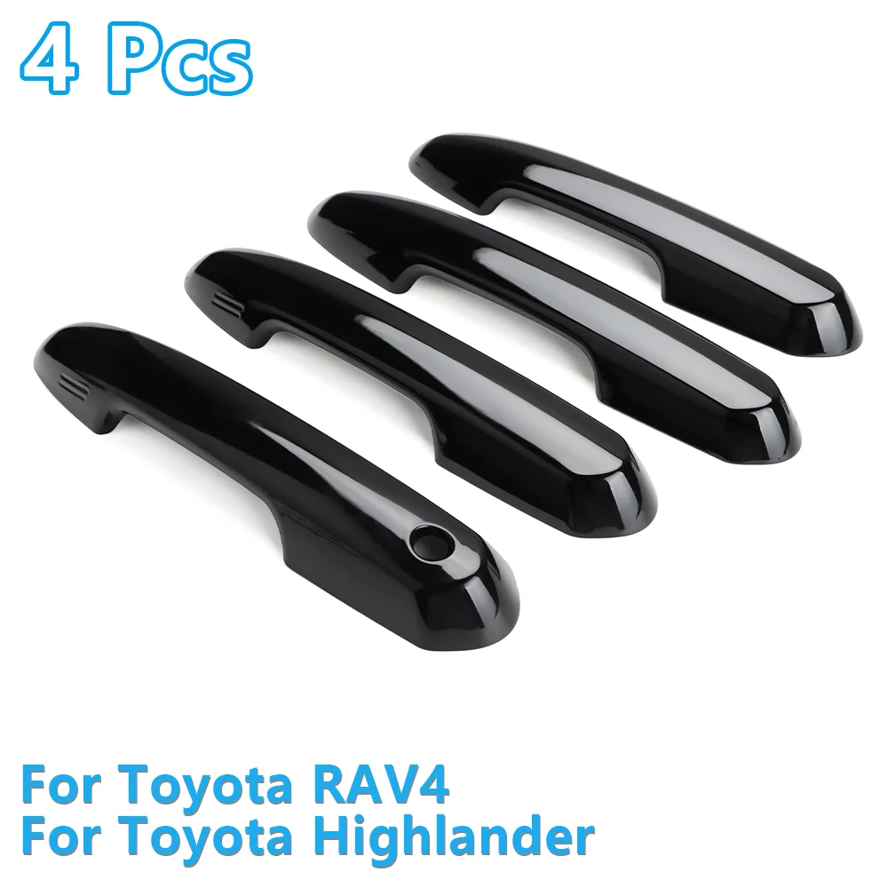 

Накладки на дверные ручки автомобиля для Toyota Highlander 2020-2024, защитные накладки на дверные ручки автомобиля для Toyota Rav4 2018-2025, без клея