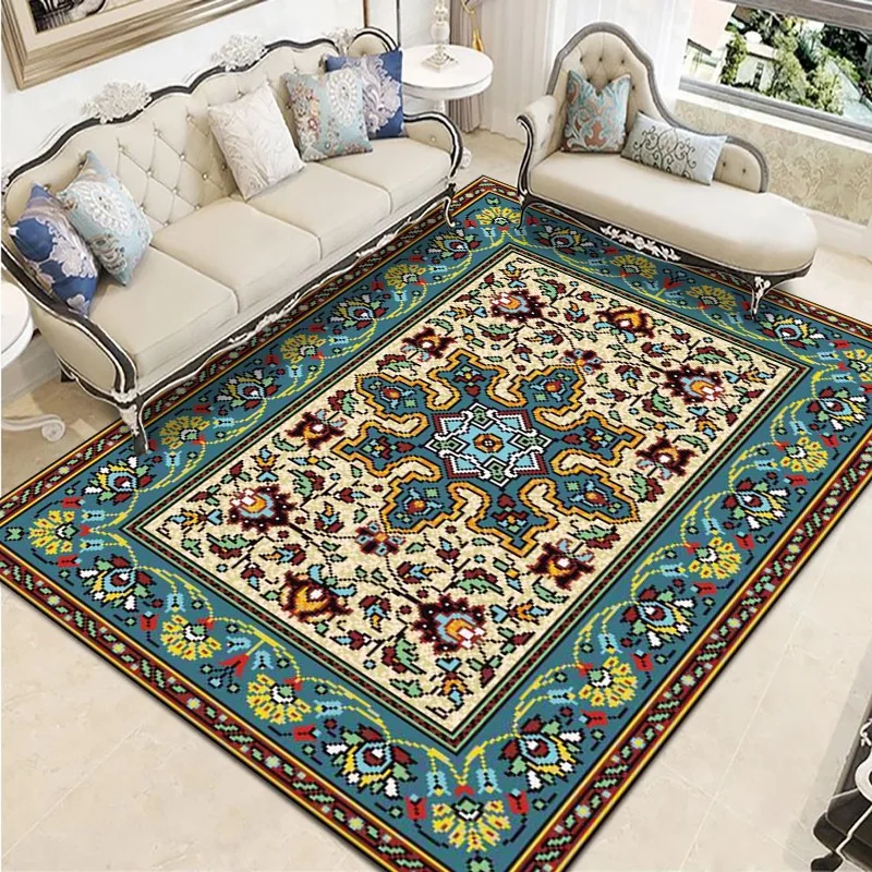 

Vintage Ethnic Style Bohemian Decoration Carpet Living Room Office Carpets Simple High Quality Bedroom Bedside Lounge Rug