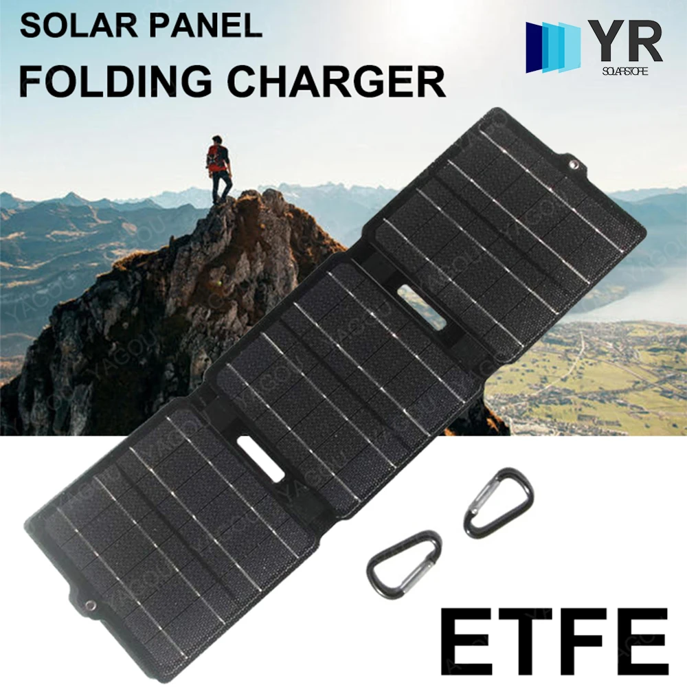 

Водонепроницаемая складная солнечная панель ETFE, 50 Вт, 2 USB, 5 В