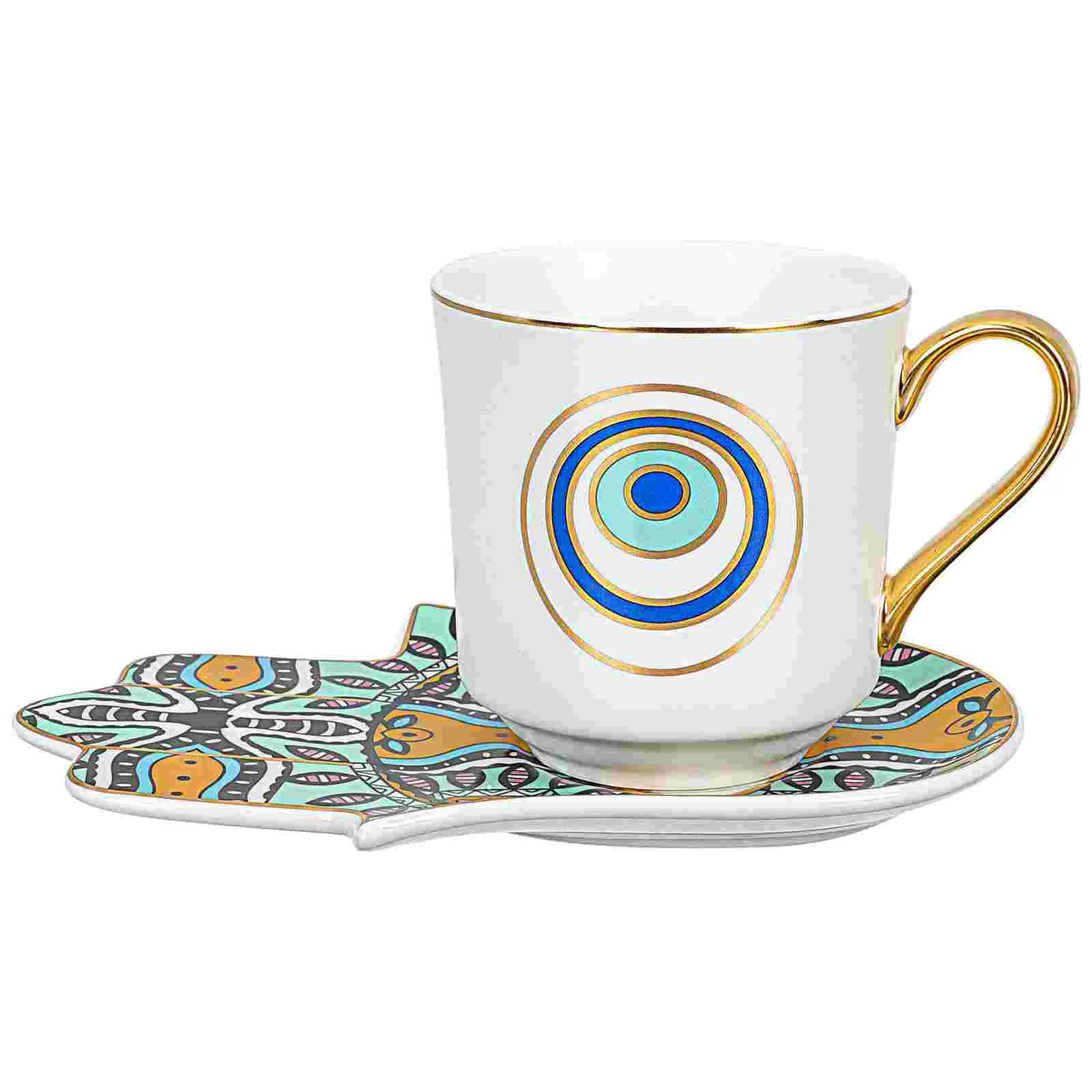 

1 Set of Office Latte Drinking Cup Hotel Coffee Serving Cup Cup with Saucer