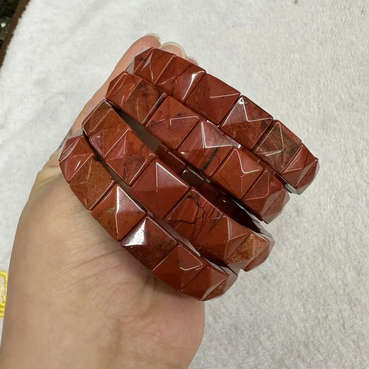 Натуральный 10x10 мм квадратная форма пирамиды граненый камень кристалл цитрин