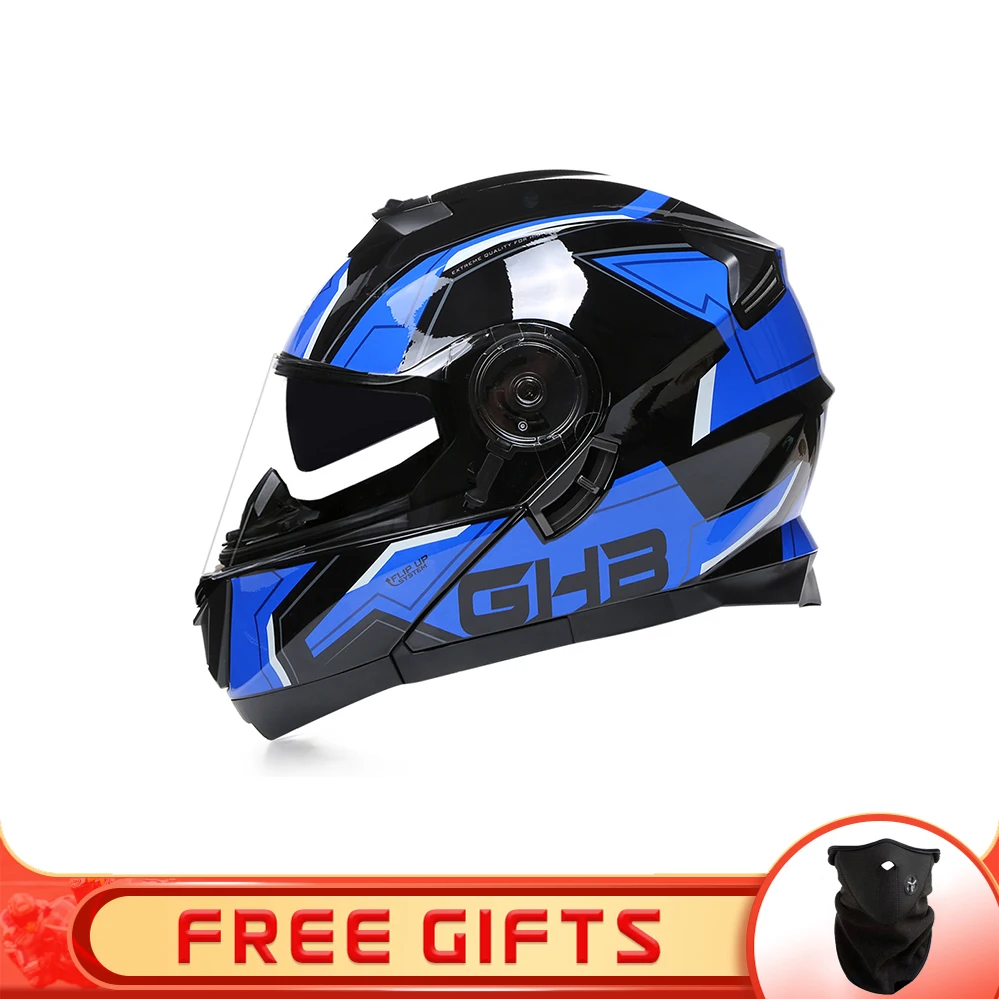 

Modular Filp Up Motorcycle Helmet Open Face Racing Scooter Casco Moto Capacetes De Motociclista Dual Visors DOT Approved