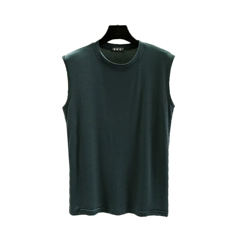 Женский Тонкий жилет из модала летний свободный Приталенный топ с круглым