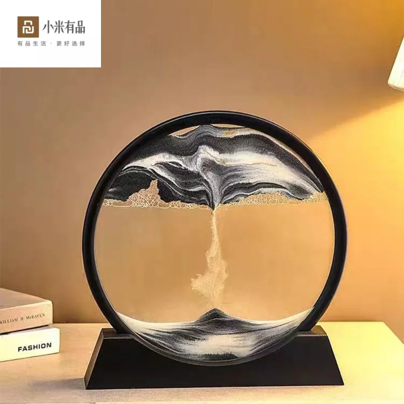 

Youpin Creative 3D Glass Sandscape in Motion Moving Sand Frame Art Picture Display Flowing Gift Home Decor Dropship New