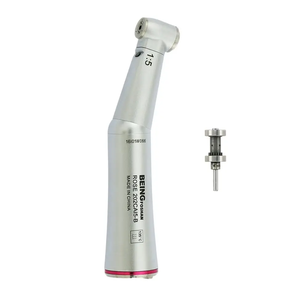 BEING Dental 1:5 Ratio, Speed Up Contra Angle, with Internal Cooling System, 3 Water Spray Chuck Type: Push Button handpiece