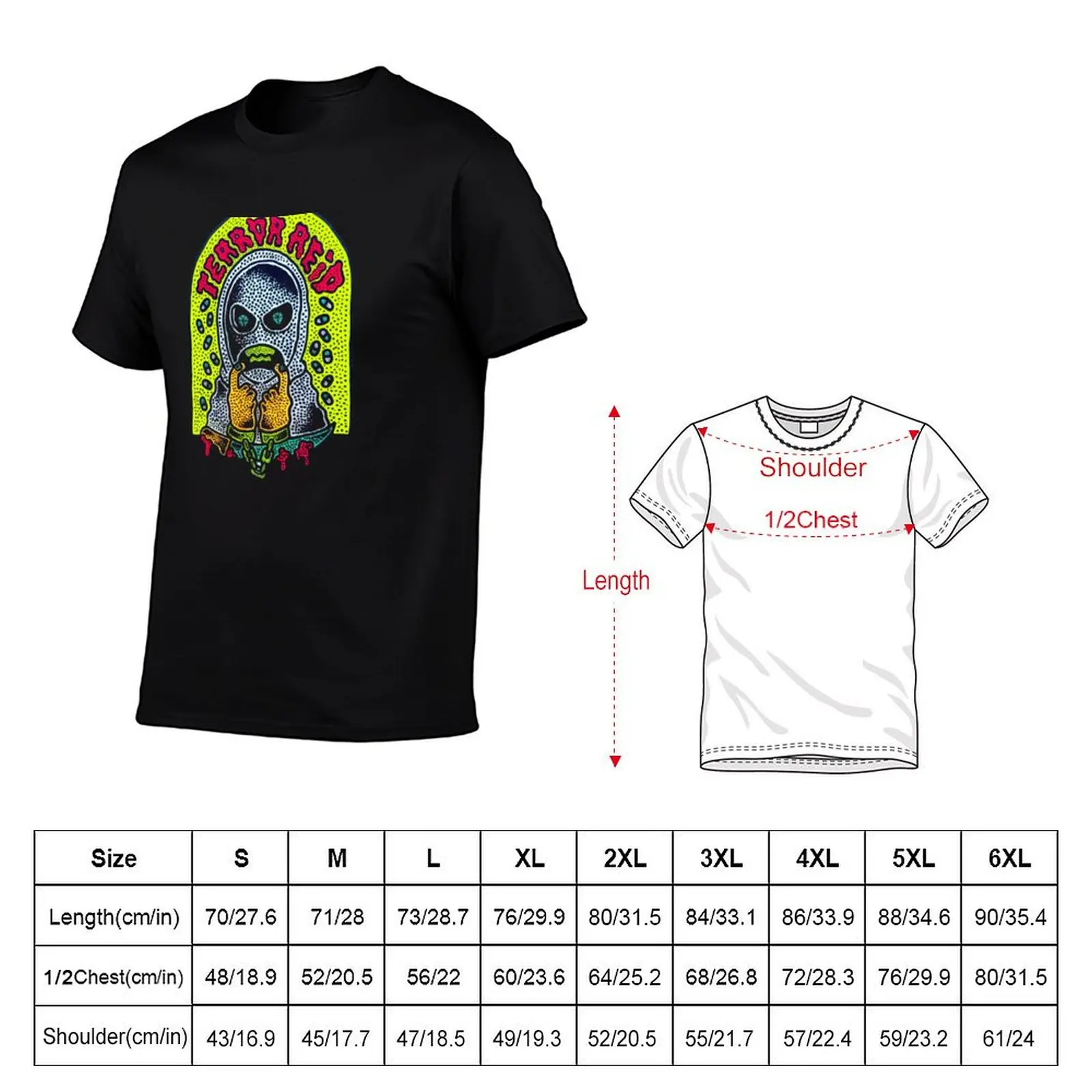 Фото Футболка Terror Reid Shred Essential, повседневная свободная футболка с короткими рукавами №2
