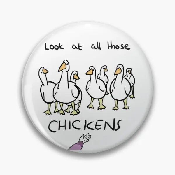 

Look At All Those Chickens Customizable Soft Button Pin Lover Lapel Pin Hat Funny Decor Creative Fashion Women Jewelry Metal