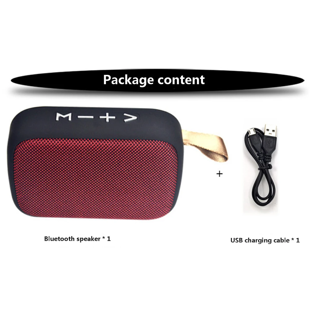 

Mini speaker portable bluetooth speaker USB rechargeable compatible microphone hands-free call FM radio speaker support USB/TF