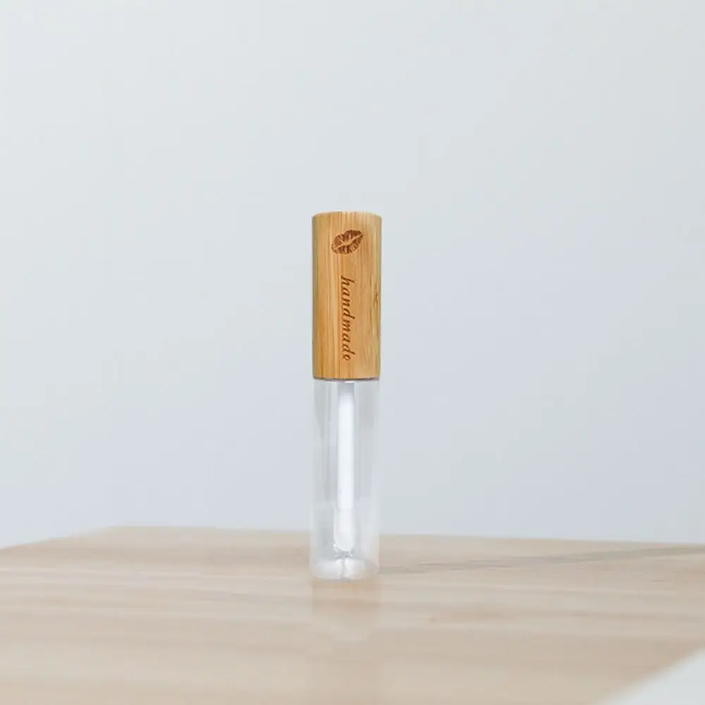 С кистью контейнер для туши бамбуковая крышка флаконы бутылка тюбик блеска губ