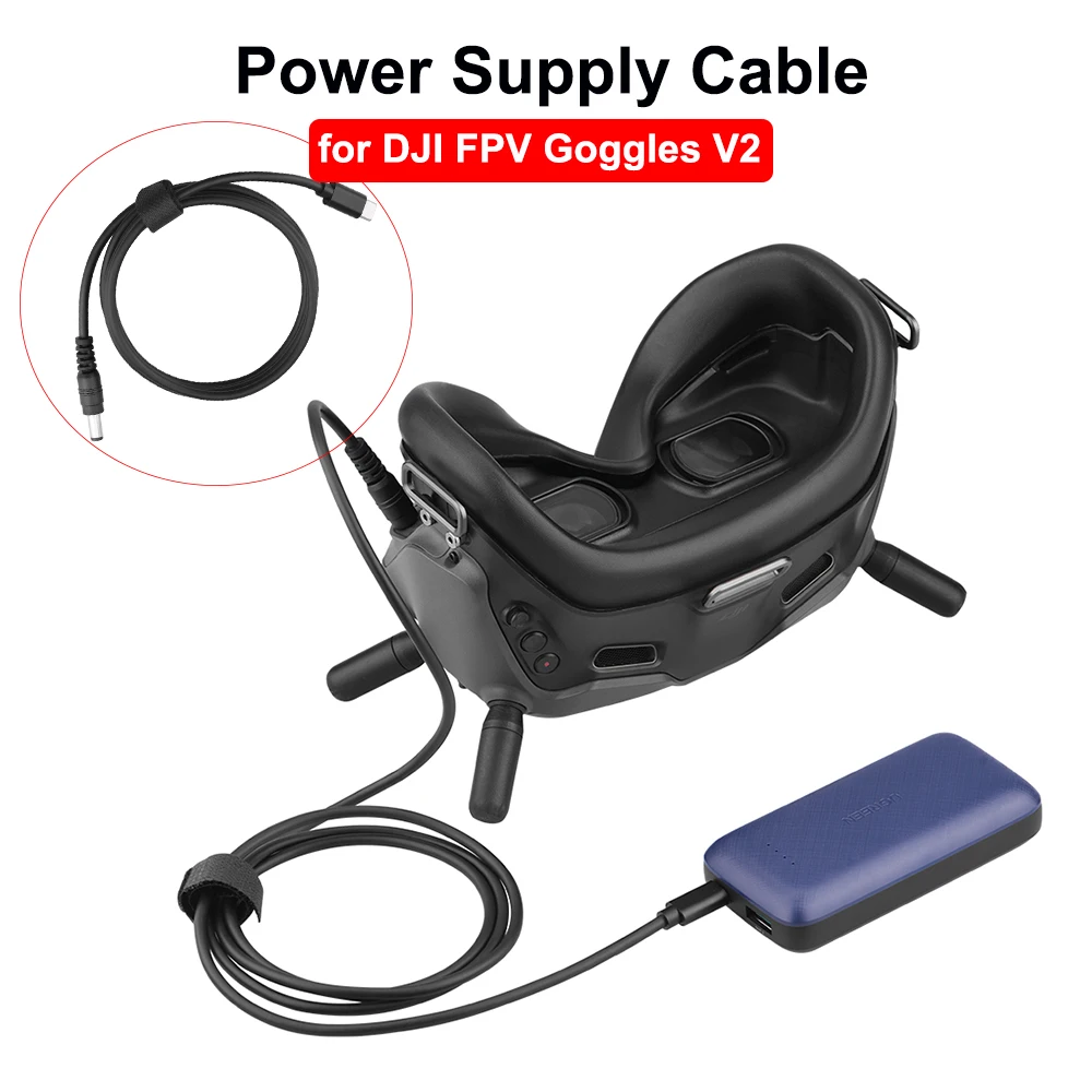 

Power Supply Cable for DJI Avata FPV Goggles V2 TYPE-C To DC Fast Charger Port Mobile Power Line for DJI FPV Combo Accessories