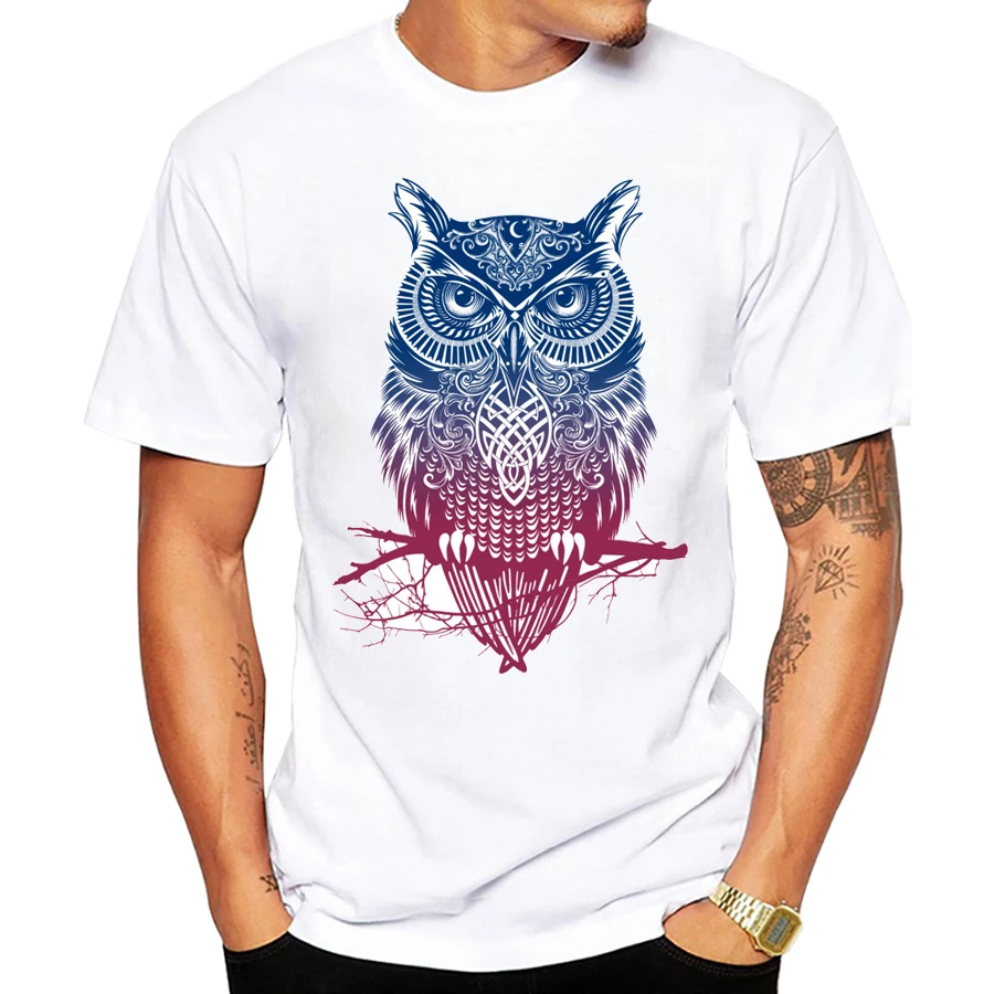 

2022 мужские новые цифровые футболки с рисунком совы