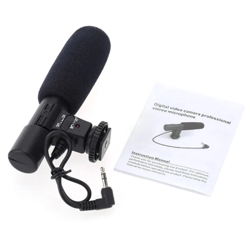 

3.5mm Vlog Recording Interviews Condenser Digital Stereo Professional Microphone Drop Shipping
