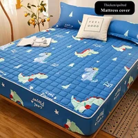thicken quilted mattress cover fabric quilted mattress protector kawaii mattress pad for bed anti mite twin queen king size