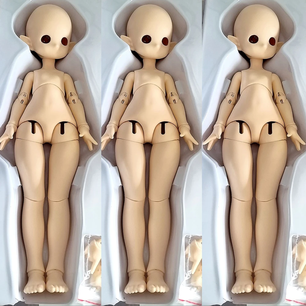 

New 30cm Bjd Doll Fashion 1/6 Movable Joint Elf Doll's Head Anime Face Material PVC+ABS Diy Girl Toys Dress Up Birthday Gift