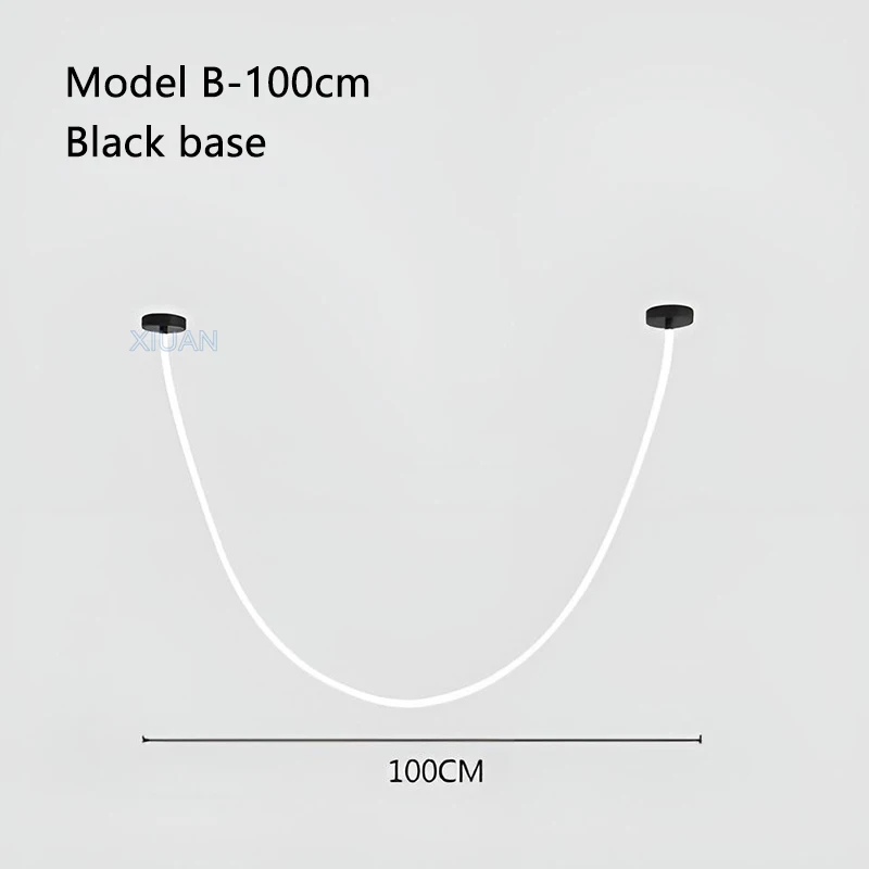 

Современная линия, люстра, лампа, 360-градусное освещение, мягкий силиконовый светильник для кухни, гостиной, потолочный подвесной светильник для виллы, лестничной клетки, деко
