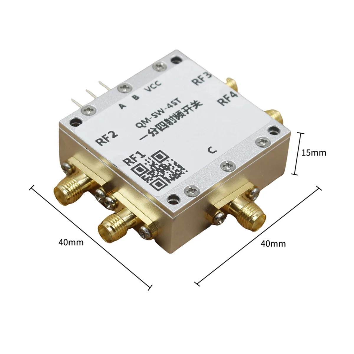 Радиочастотный переключатель 0 1–6 ГГц SP4T с высокой изоляцией 1/4 Микроволновый