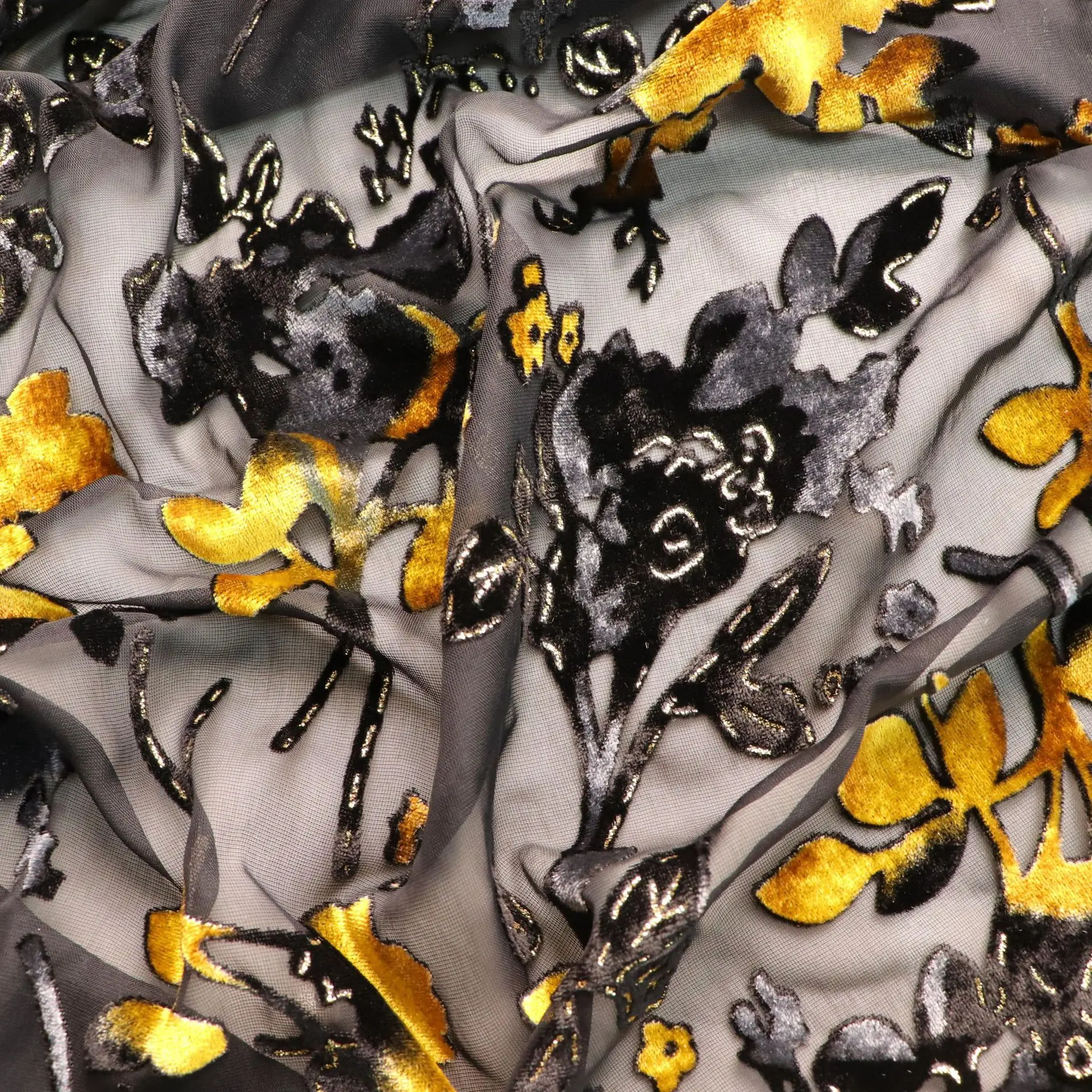 Женская тканая бархатная парча с липким принтом позолоченная ткань ночная