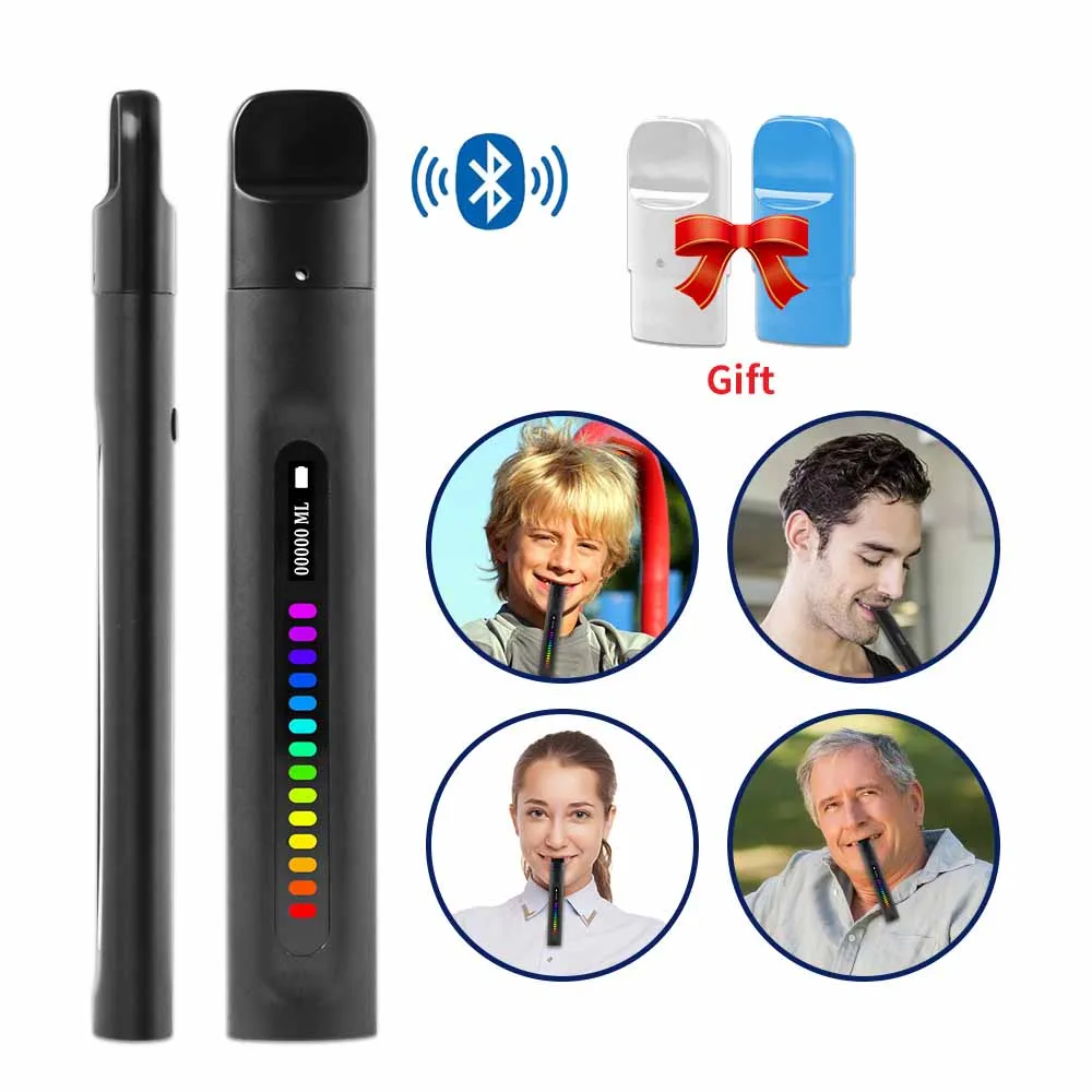 

Bluetooth Breathing Trainer Lung Portable Inspiratory Resistance Training Hand Held Mini Healthy Care Lung Capacity Exercise