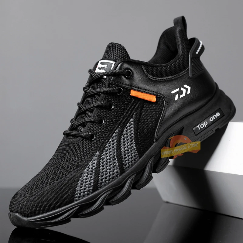 

Daiwa For Men's Breathable Lace-up Fishing Shoes Casual Sneakers Lightweight Outdoor Running Wear-resistant Mountaineering Shoes
