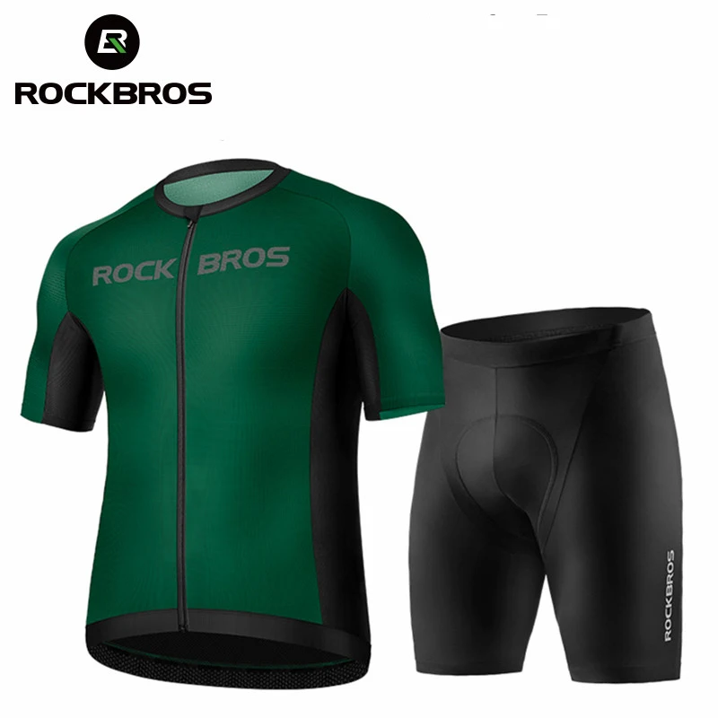

Велосипедный комплект ROCKBROS, майка, летние велосипедные костюмы, приятные для кожи, дышащие, быстросохнущие, с коротким рукавом, для езды на горном велосипеде