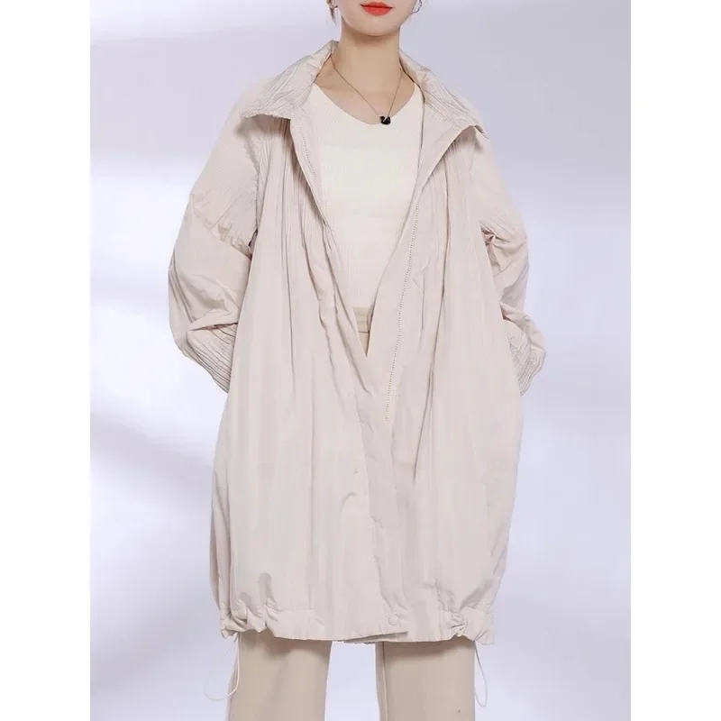 Плиссированная женская куртка Miyake осенне-зимняя новая хлопковая с