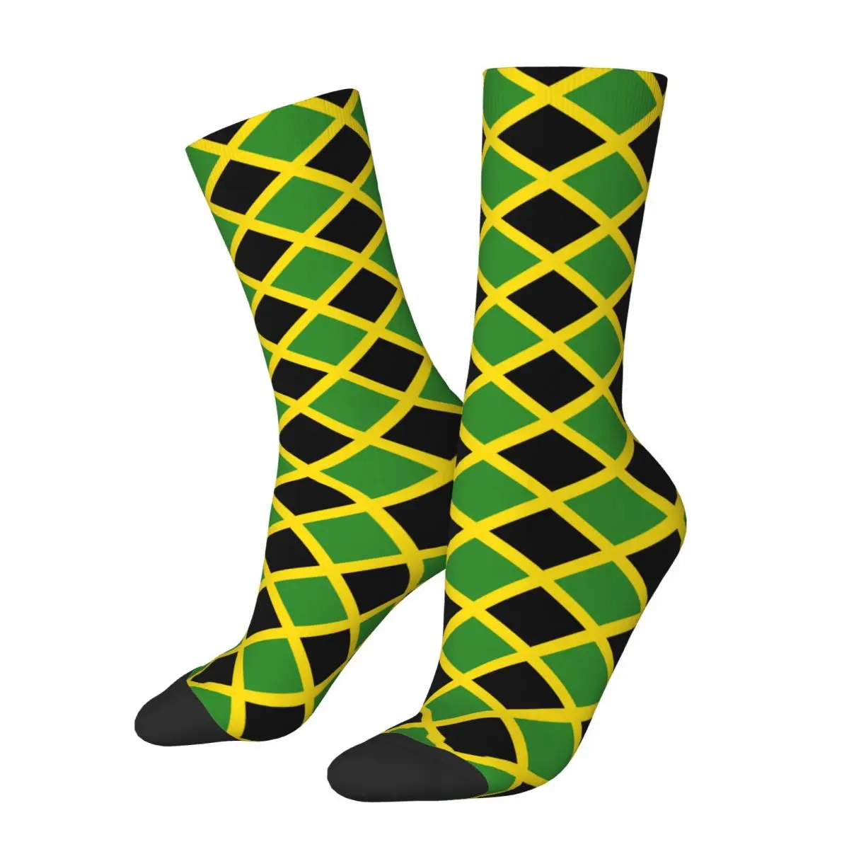 

Jamaica Flag Socks Men's Women's Polyester Funny Happy Socks Harajuku Spring Summer Autumn Winter Middle Tube Socks Gift