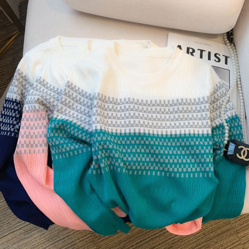 

Casual Sweater Korean Clothes Women 2023 Fall Winter Pullover Knit Top Female Loose Jumpers Long Sleeve Tops Mujer