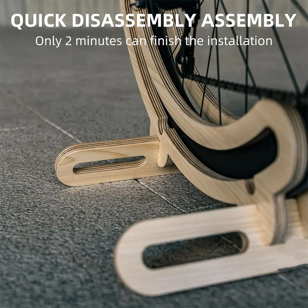 Устойчивая стойка Деревянная подставка для велосипеда Практичная легкая и