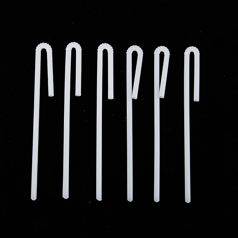 500 шт. одноразовые пластиковые изогнутые соломинки индивидуально упакованные