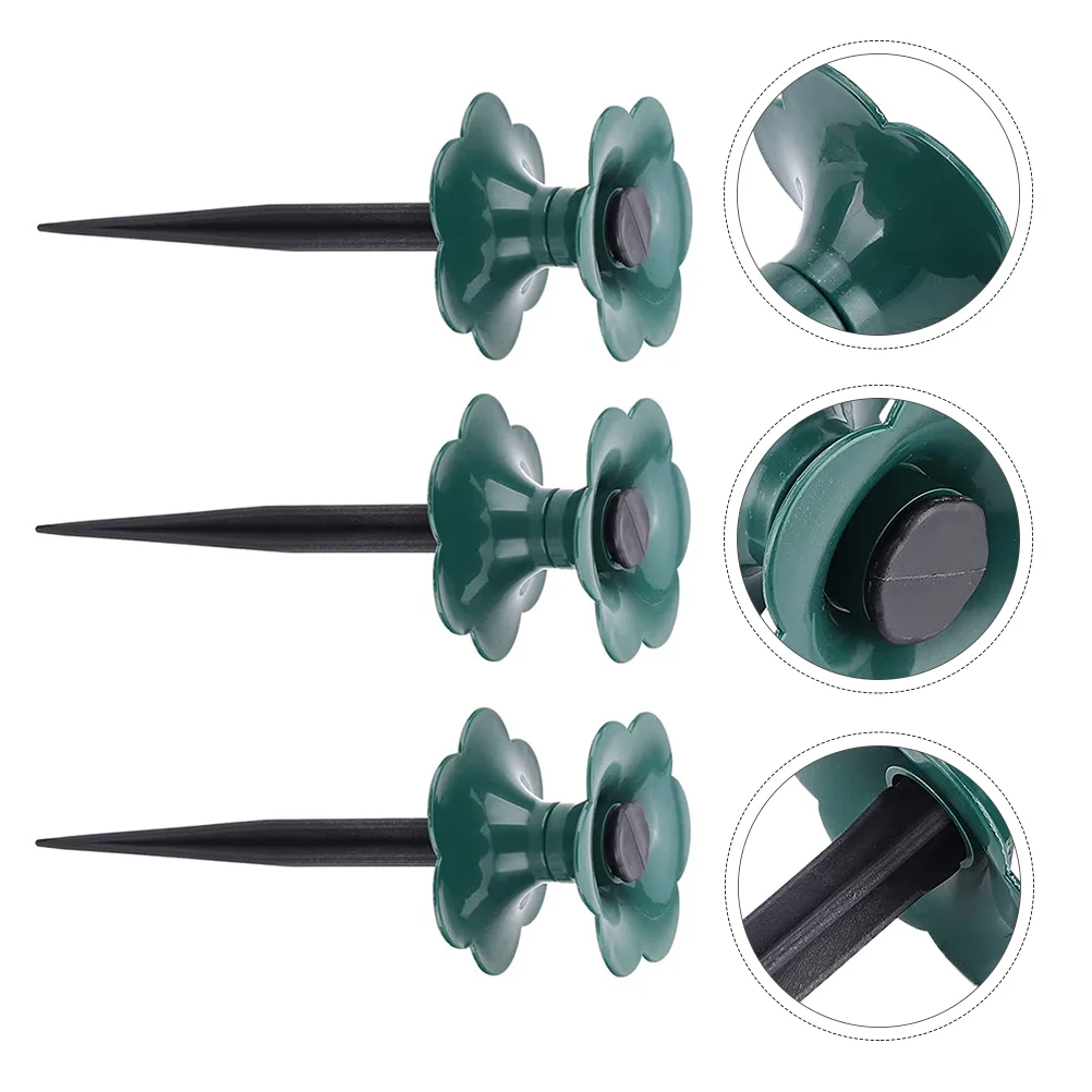 

3 Pcs Tube Reel Guide Wheel Watering Directional Garden Pipe Lawn Plastic Hose Scroll