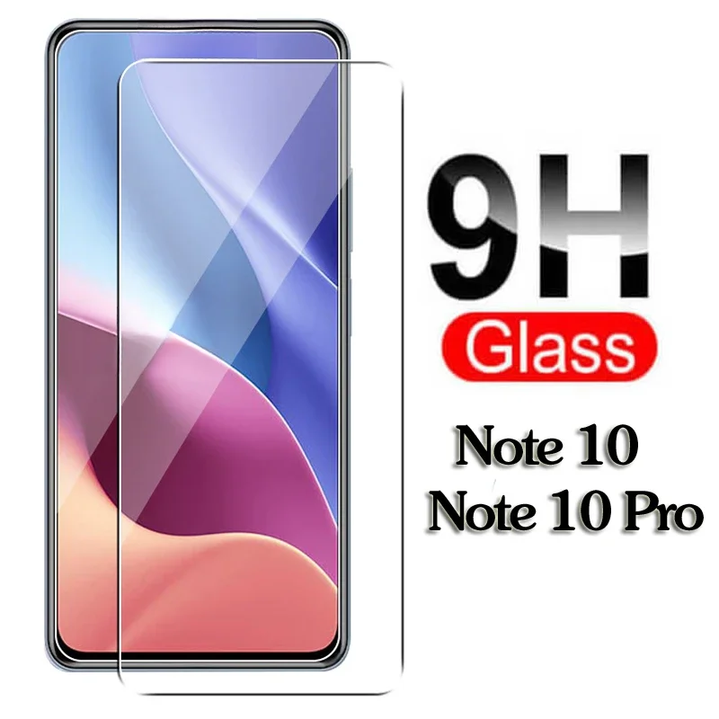 Закаленная пленка для Xiamoi Redmi Note 10 Pro Glass Xiaomi Защитная экрана на красном стекле Mi
