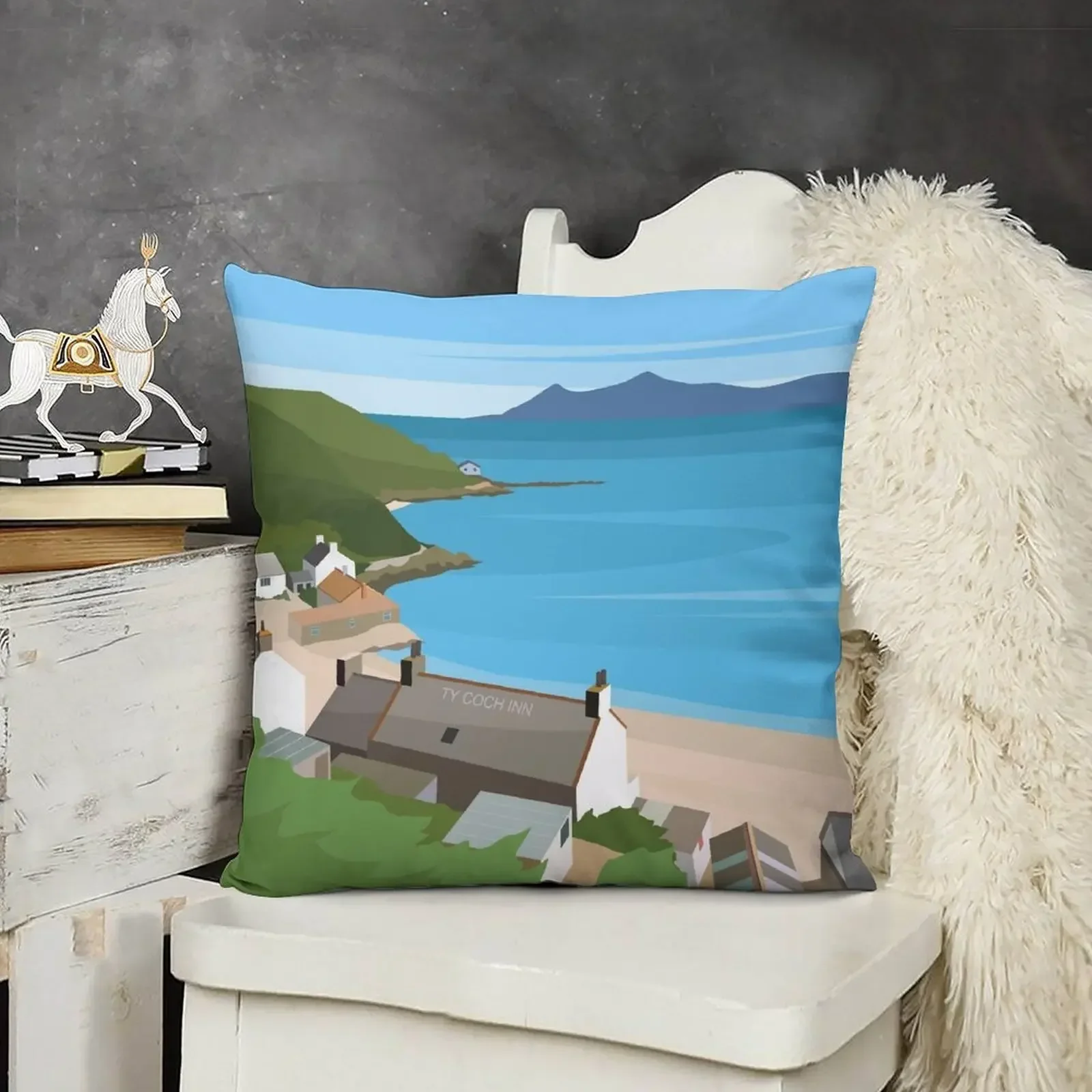 Morfa Ne Fisk Llyn Peninsula - Северная Уэльс Декоративная подушка на заказ Фото декоративная