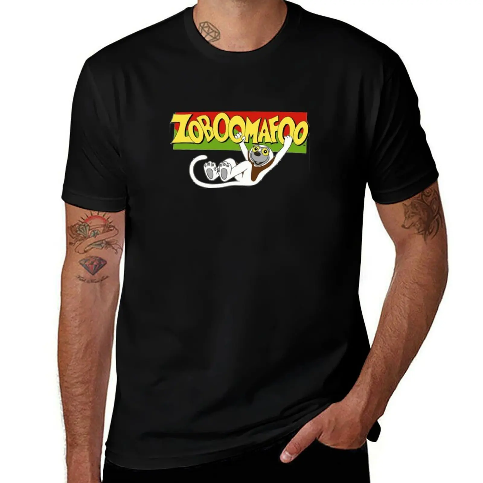 Фото Футболка с логотипом Zoboomafoo, рабочая футболка в индустриальном стиле №1