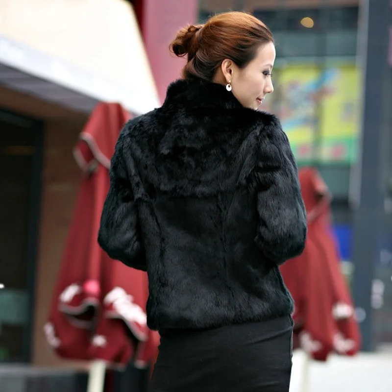 White Zipper Short Faux Fur Coat In Autumn  Winter Long Sleeve  Faux Fur Coat Women Short Skinny Girl Flocking Basic Coats