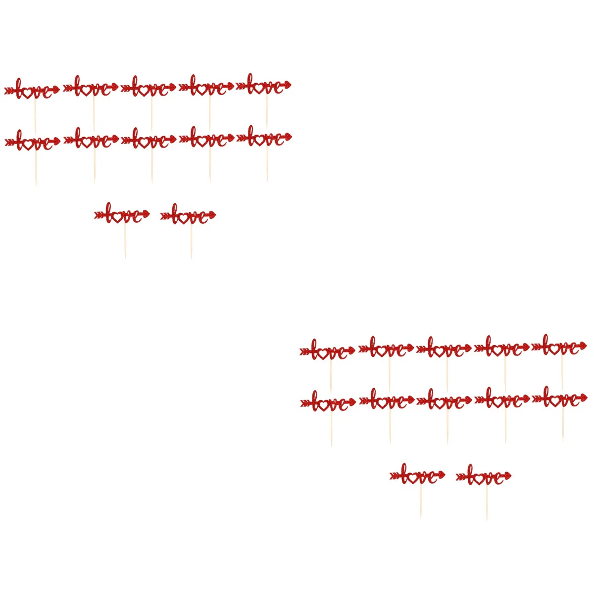 

24 Pcs Valentine Adorable Cake Decors Wedding Scene